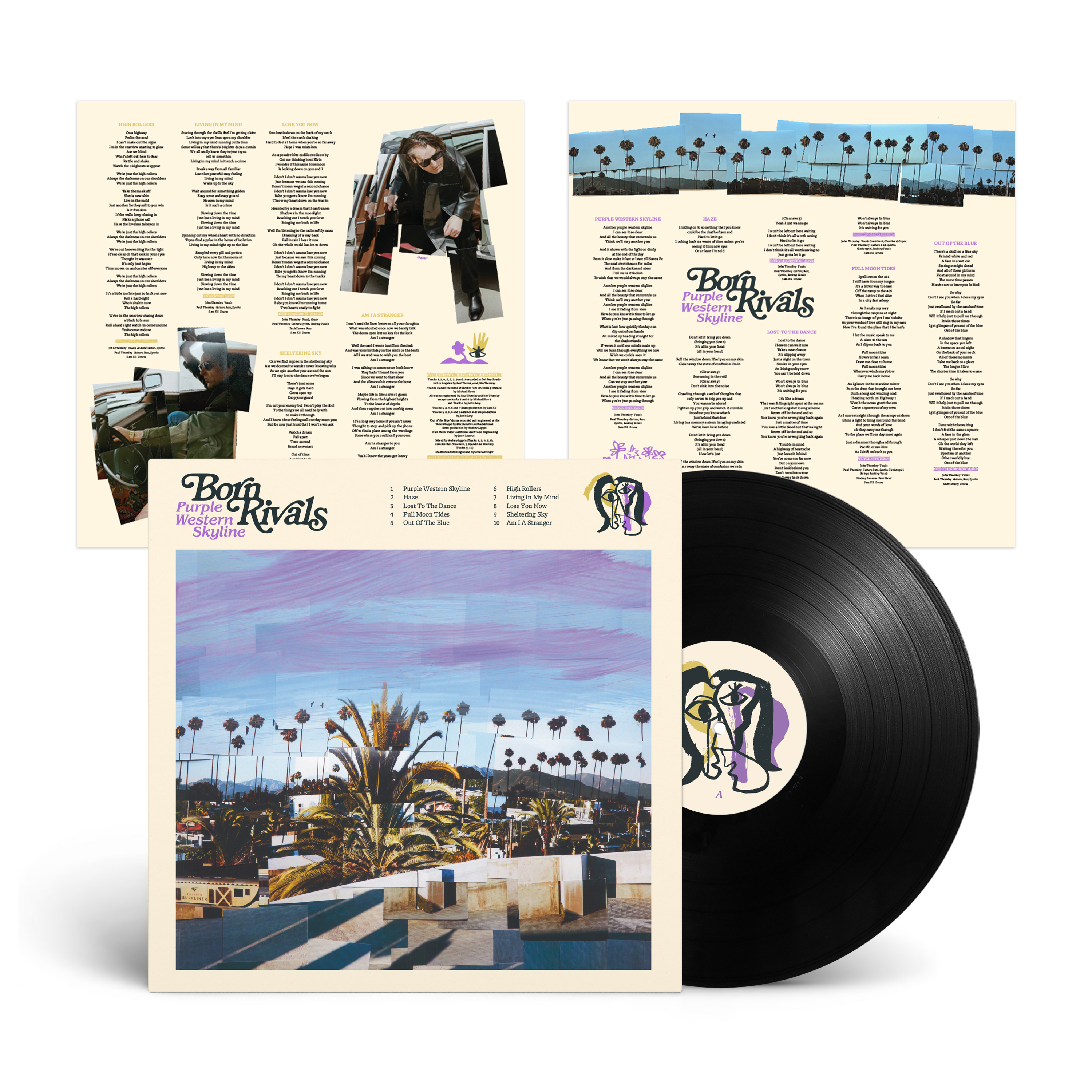 Purple Western Skyline Vinyl — With Insert